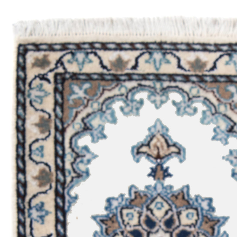 Alfombra persa - Nain - 60 x 40 cm - azul claro