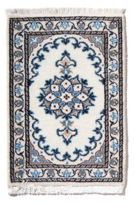 Alfombra persa - Nain - 60 x 40 cm - azul claro