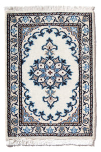 Alfombra persa - Nain - 60 x 40 cm - azul claro