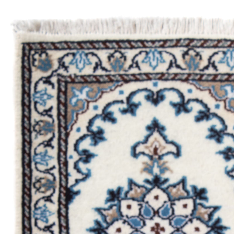 Alfombra persa - Nain - 60 x 40 cm - azul claro