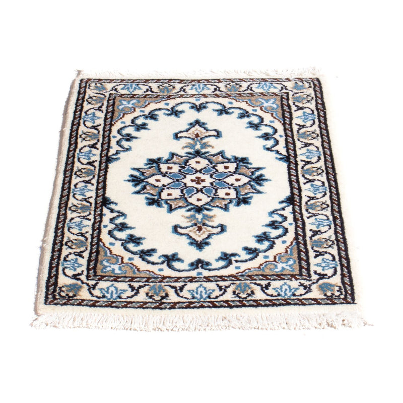 Alfombra persa - Nain - 60 x 40 cm - azul claro