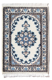 Alfombra persa - Nain - 60 x 40 cm - azul claro