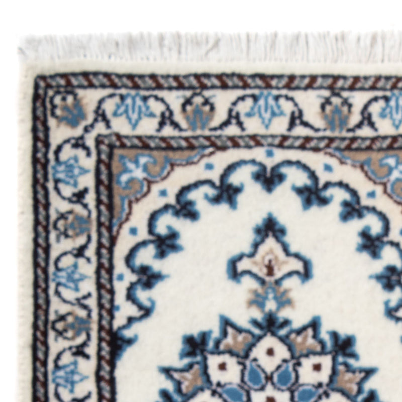 Alfombra persa - Nain - 60 x 40 cm - azul claro