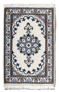 Alfombra persa - Nain - 60 x 40 cm - azul claro