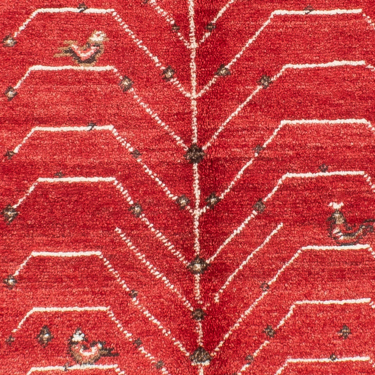 Alfombra Gabbeh - Persa - 191 x 147 cm - rojo