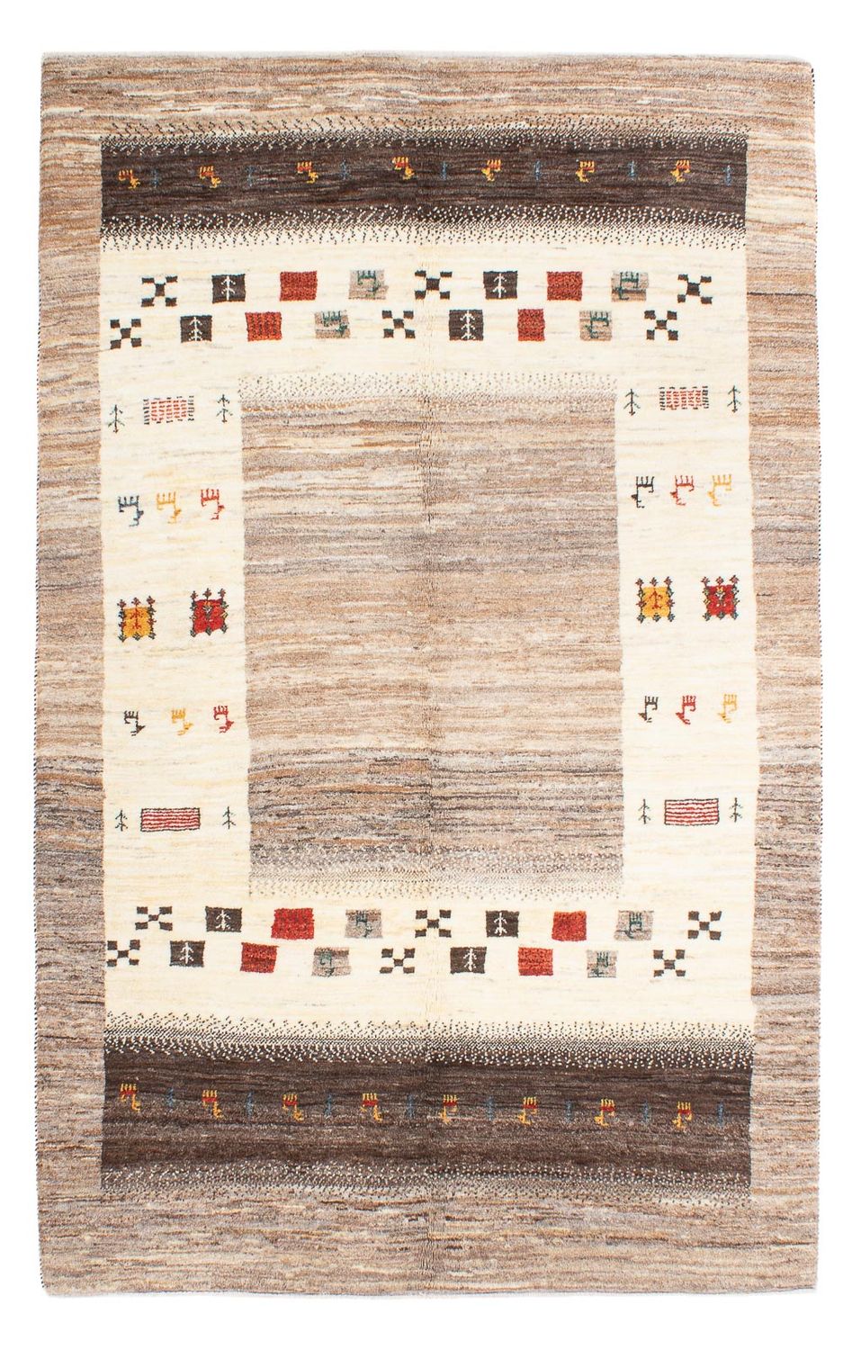 Alfombra Gabbeh - Loribaft Persa - 186 x 117 cm - natural