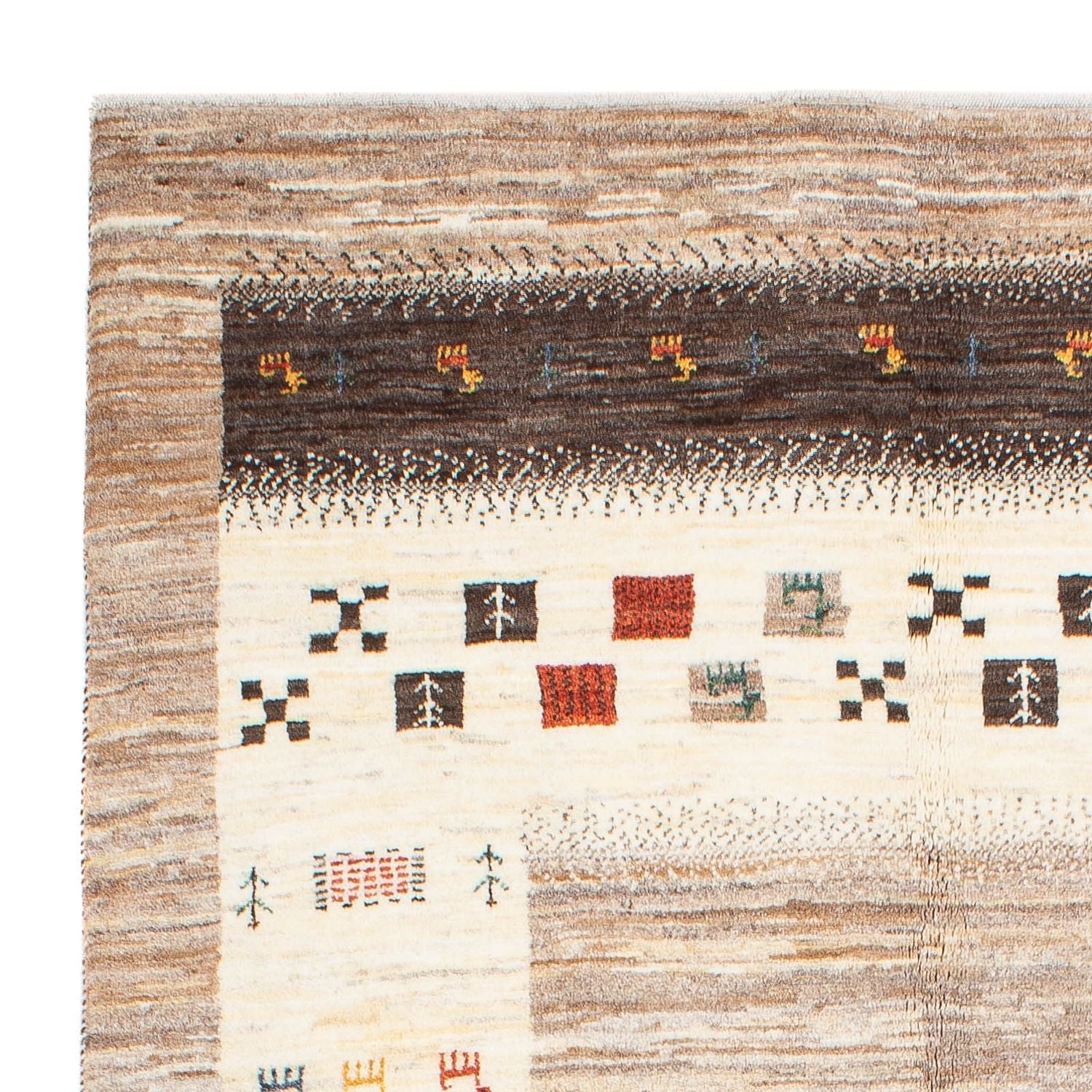 Alfombra Gabbeh - Loribaft Persa - 186 x 117 cm - natural