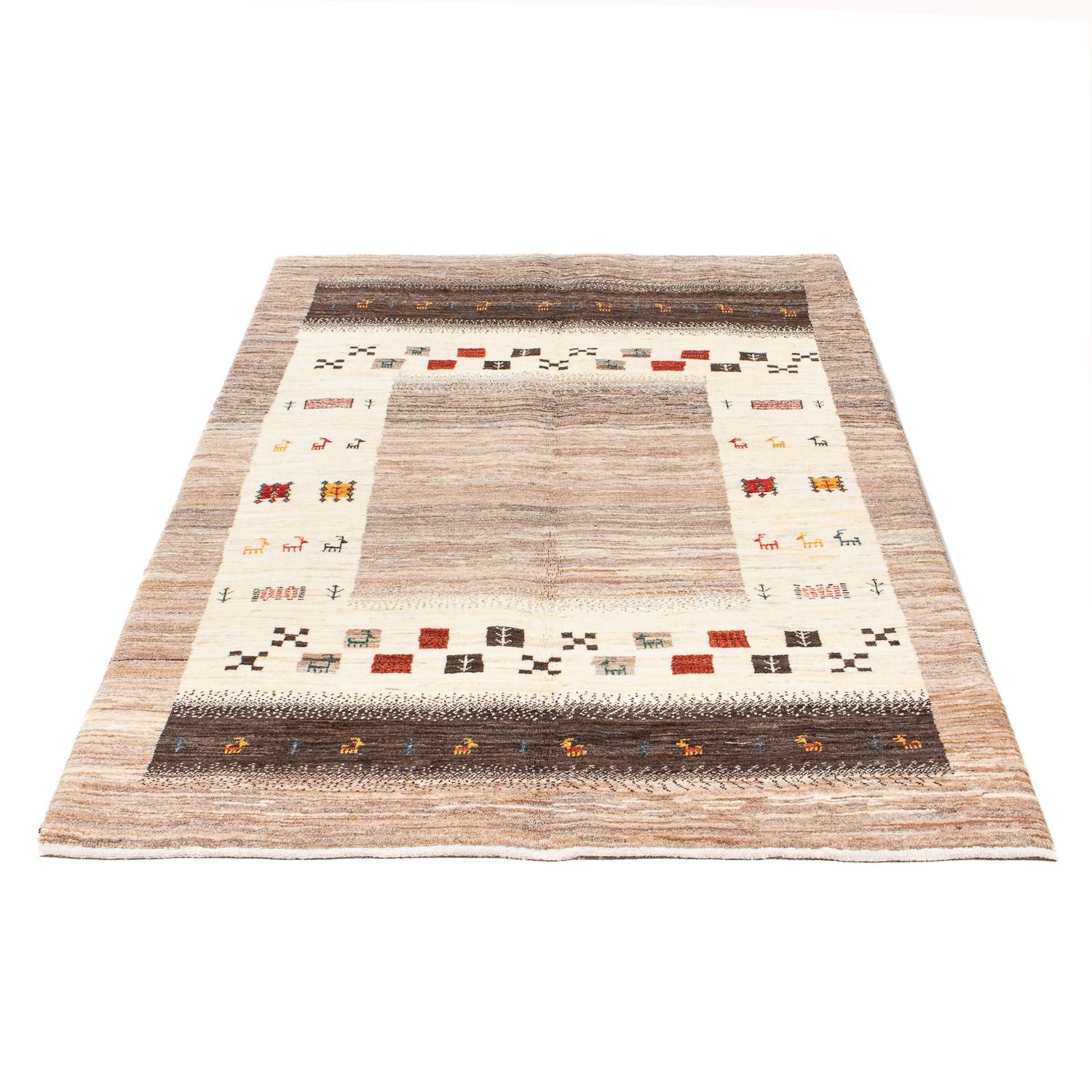 Alfombra Gabbeh - Loribaft Persa - 186 x 117 cm - natural