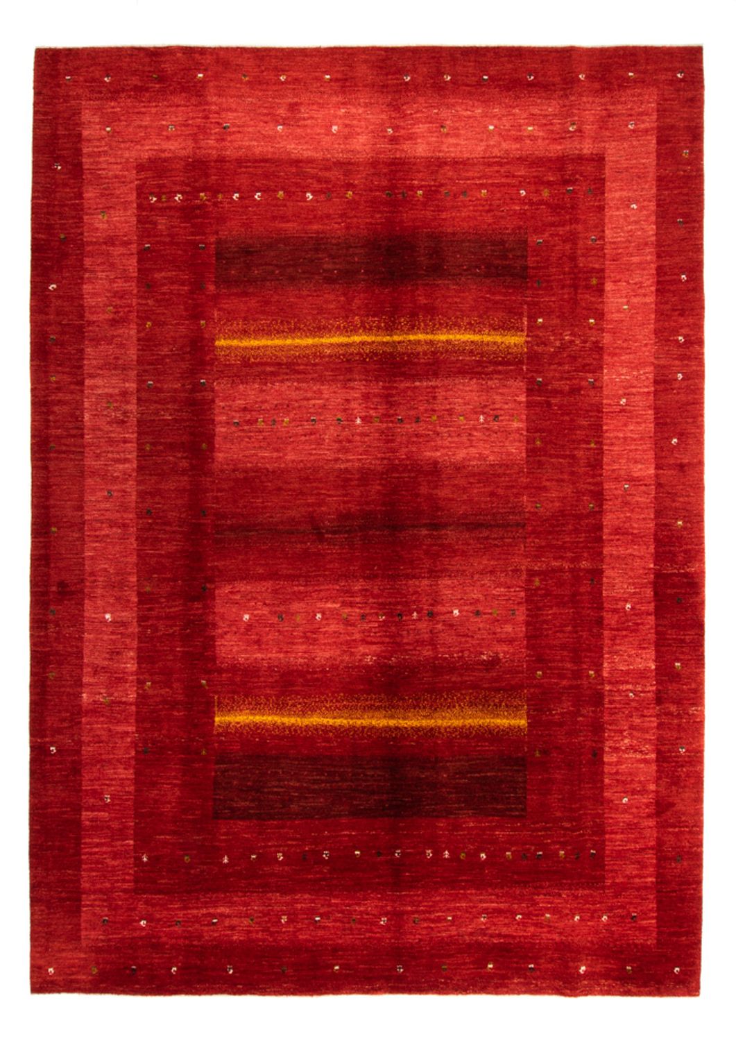 Alfombra Gabbeh - Loribaft Persa - 347 x 257 cm - rojo