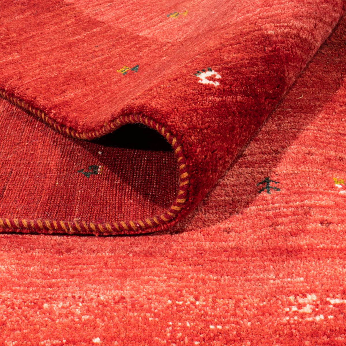 Alfombra Gabbeh - Loribaft Persa - 347 x 257 cm - rojo