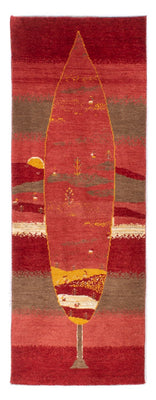 Alfombra de pasillo Alfombra Gabbeh - Persa - 205 x 74 cm - rojo