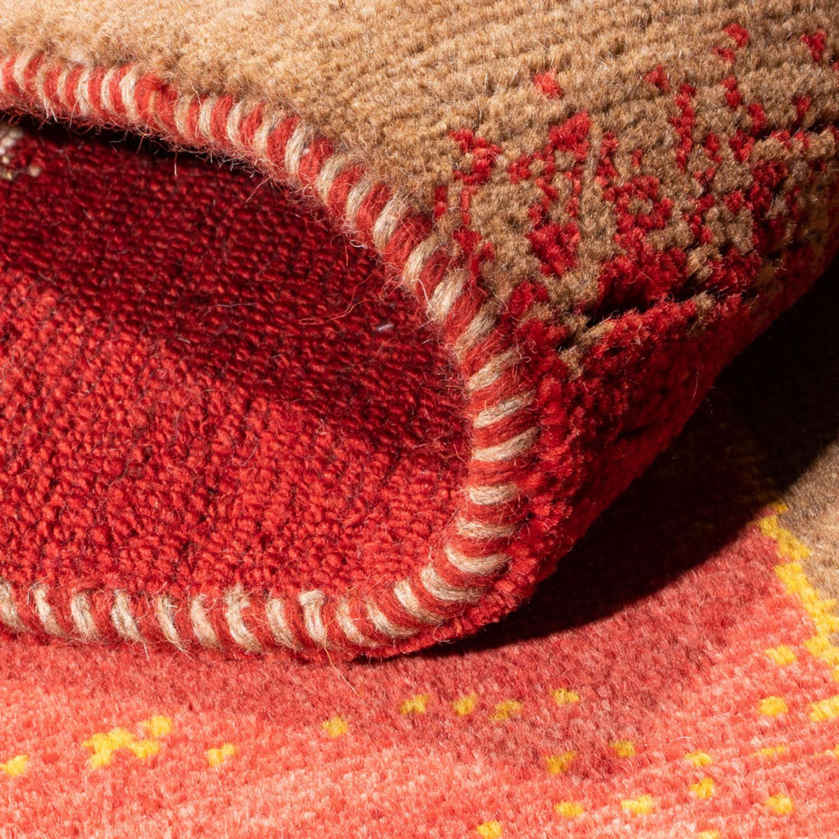 Alfombra de pasillo Alfombra Gabbeh - Persa - 205 x 74 cm - rojo