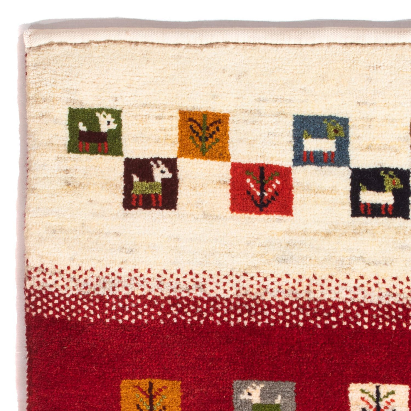 Gabbeh persa Alfombra 90x66cm - Perserteppich Wollteppich