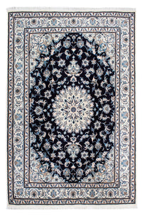 Alfombra persa - Nain - 239 x 166 cm - azul oscuro