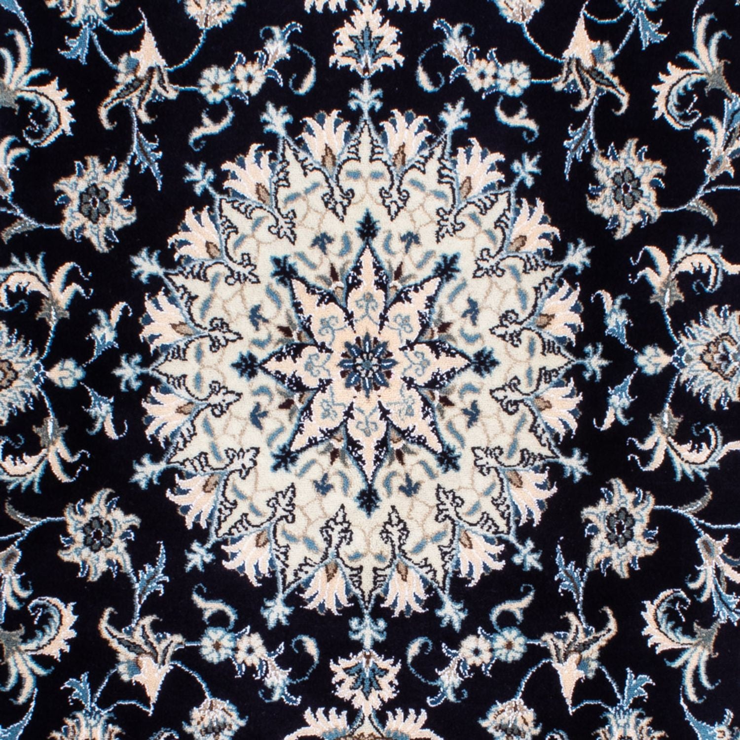 Alfombra persa - Nain - 239 x 166 cm - azul oscuro