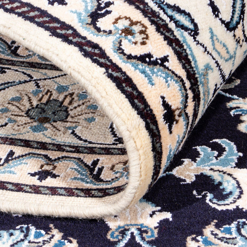 Alfombra persa - Nain - 239 x 166 cm - azul oscuro