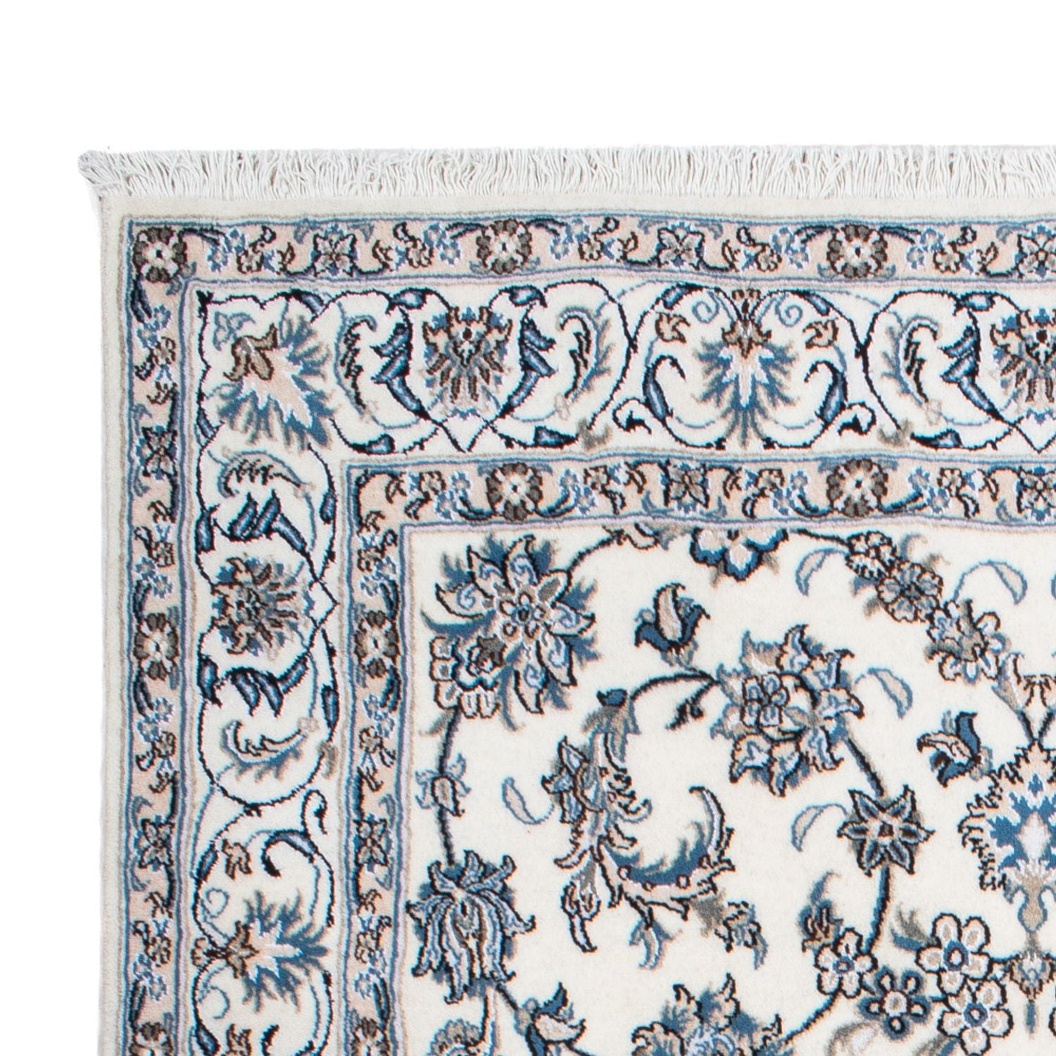 Alfombra persa - Nain - 243 x 166 cm - crema