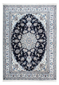 Alfombra persa - Nain - 236 x 168 cm - azul oscuro