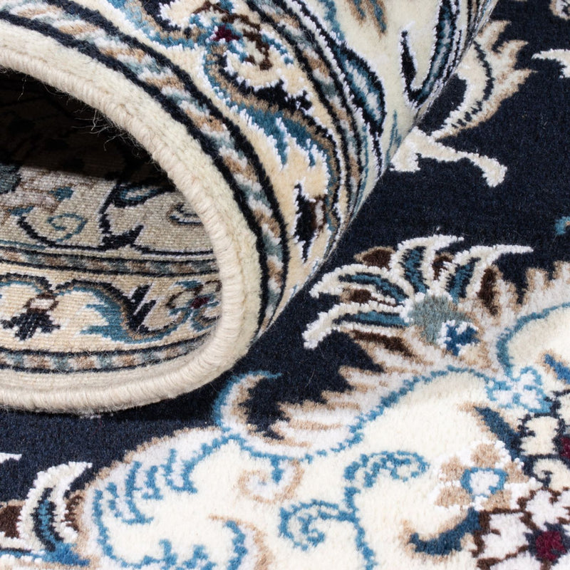 Alfombra persa - Nain - 236 x 168 cm - azul oscuro
