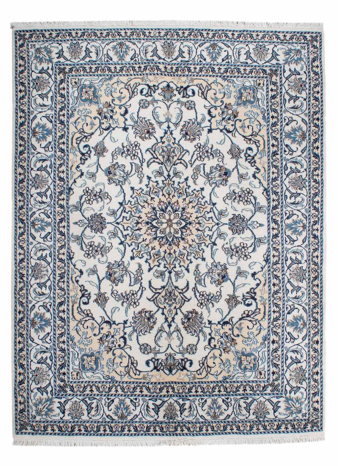 Alfombra persa - Nain - 198 x 149 cm - beige