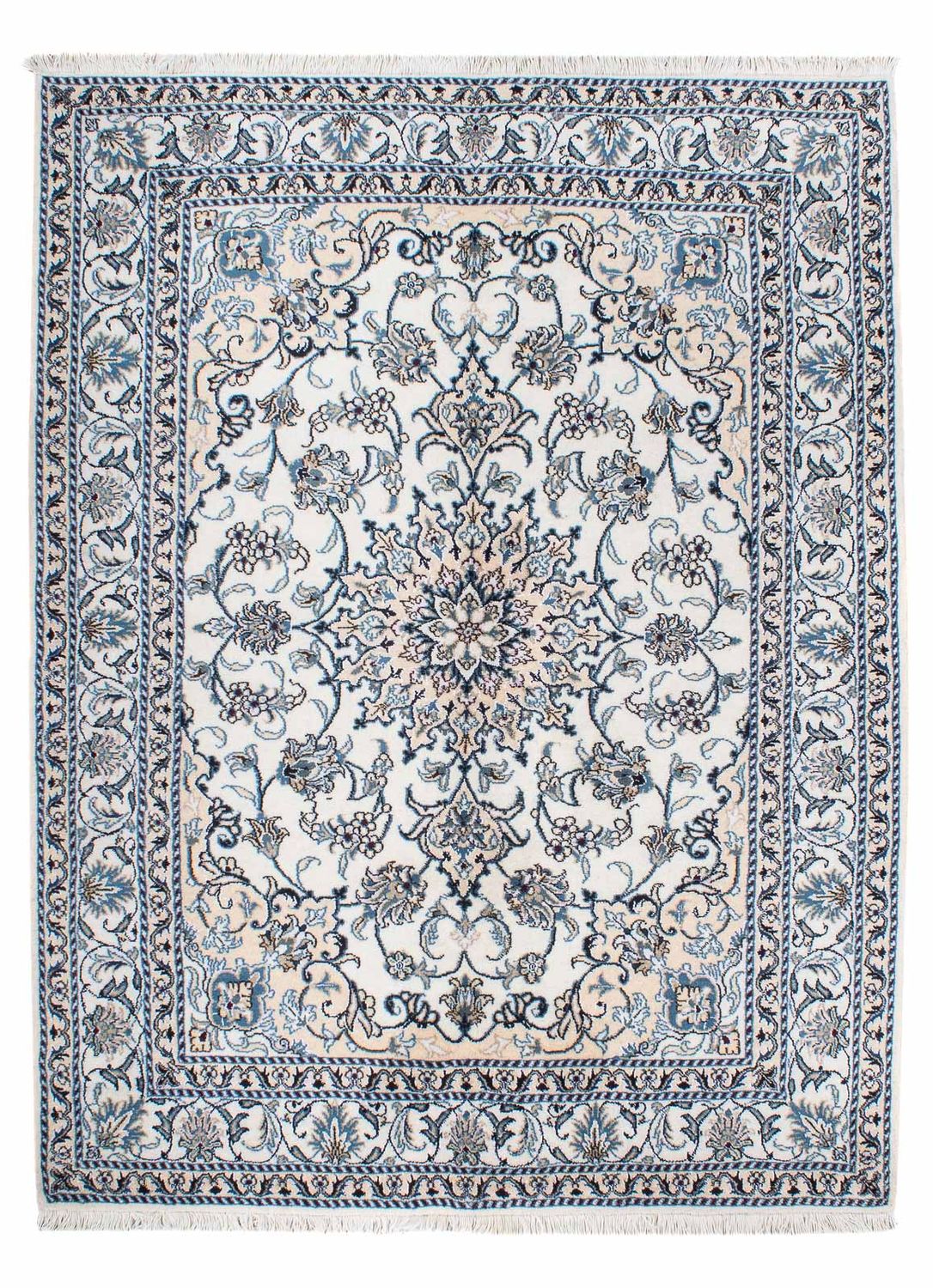 Alfombra persa - Nain - 197 x 150 cm - beige