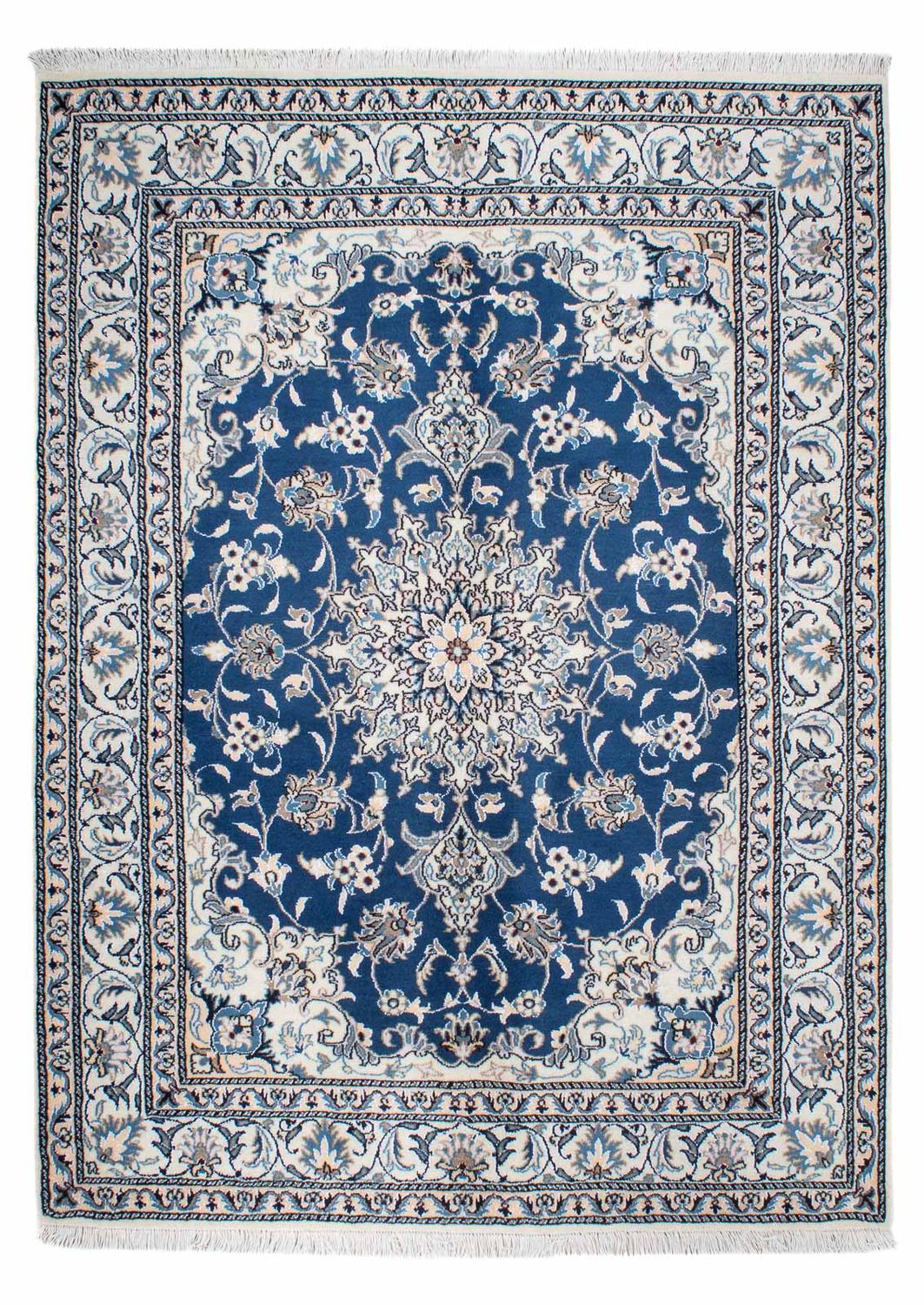 Alfombra persa - Nain - 200 x 145 cm - azul