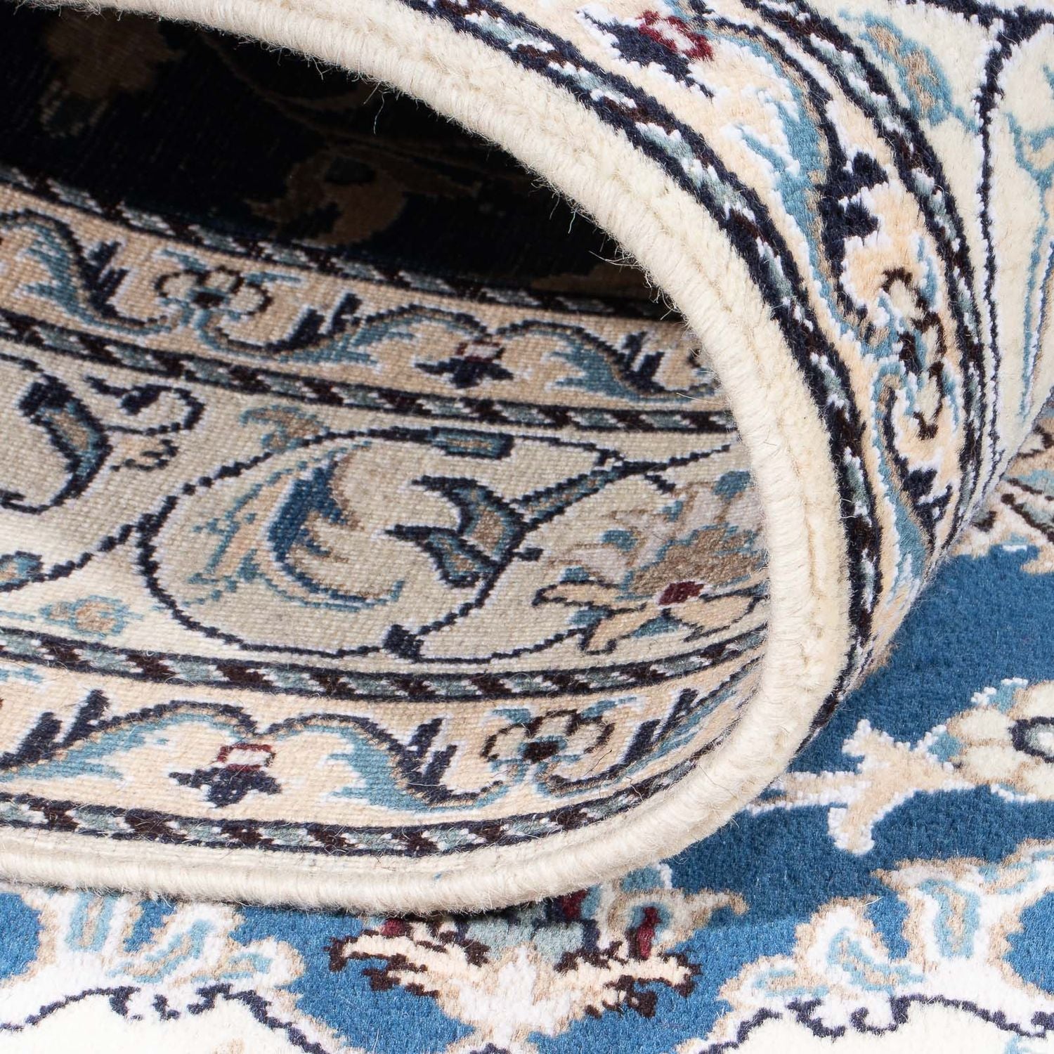 Alfombra persa - Nain - 200 x 145 cm - azul