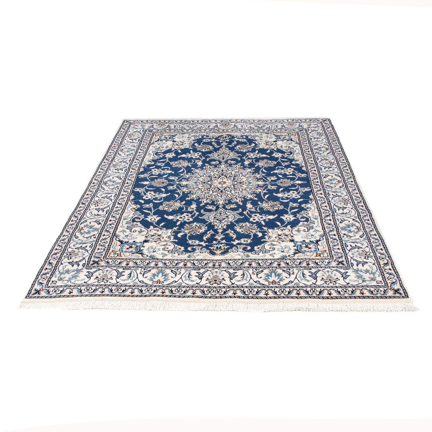 Alfombra persa - Nain - 200 x 145 cm - azul