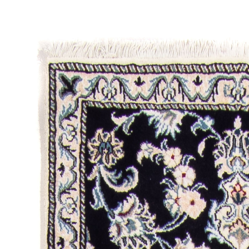Alfombra de pasillo Alfombra persa - Nain - 374 x 77 cm - azul oscuro