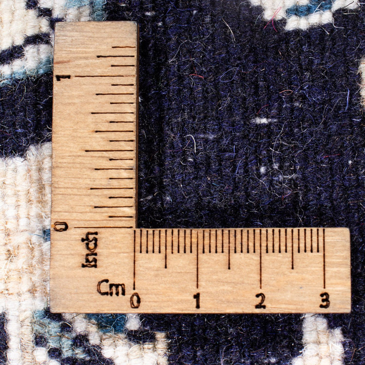 Alfombra de pasillo Alfombra persa - Nain - 374 x 77 cm - azul oscuro