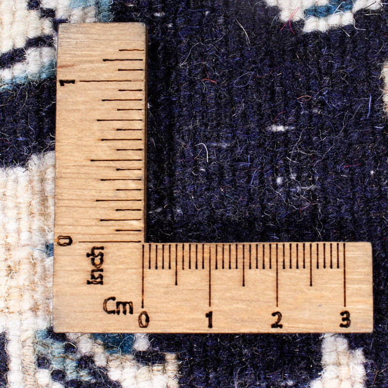 Alfombra de pasillo Alfombra persa - Nain - 374 x 77 cm - azul oscuro