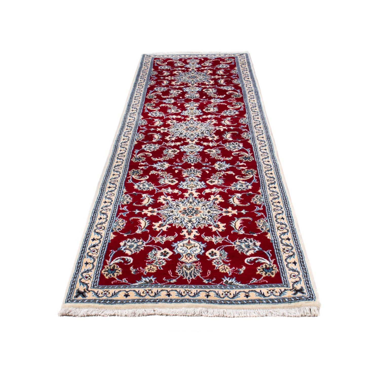 Alfombra de pasillo Alfombra persa - Nain - 296 x 81 cm - rojo