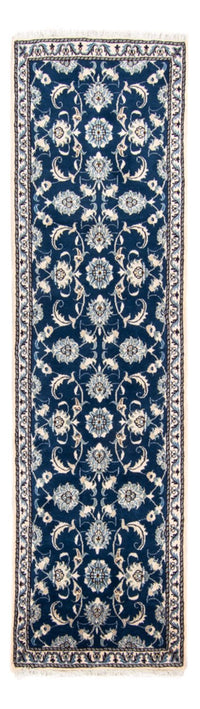 Alfombra de pasillo Alfombra persa - Nain - 254 x 79 cm - azul oscuro
