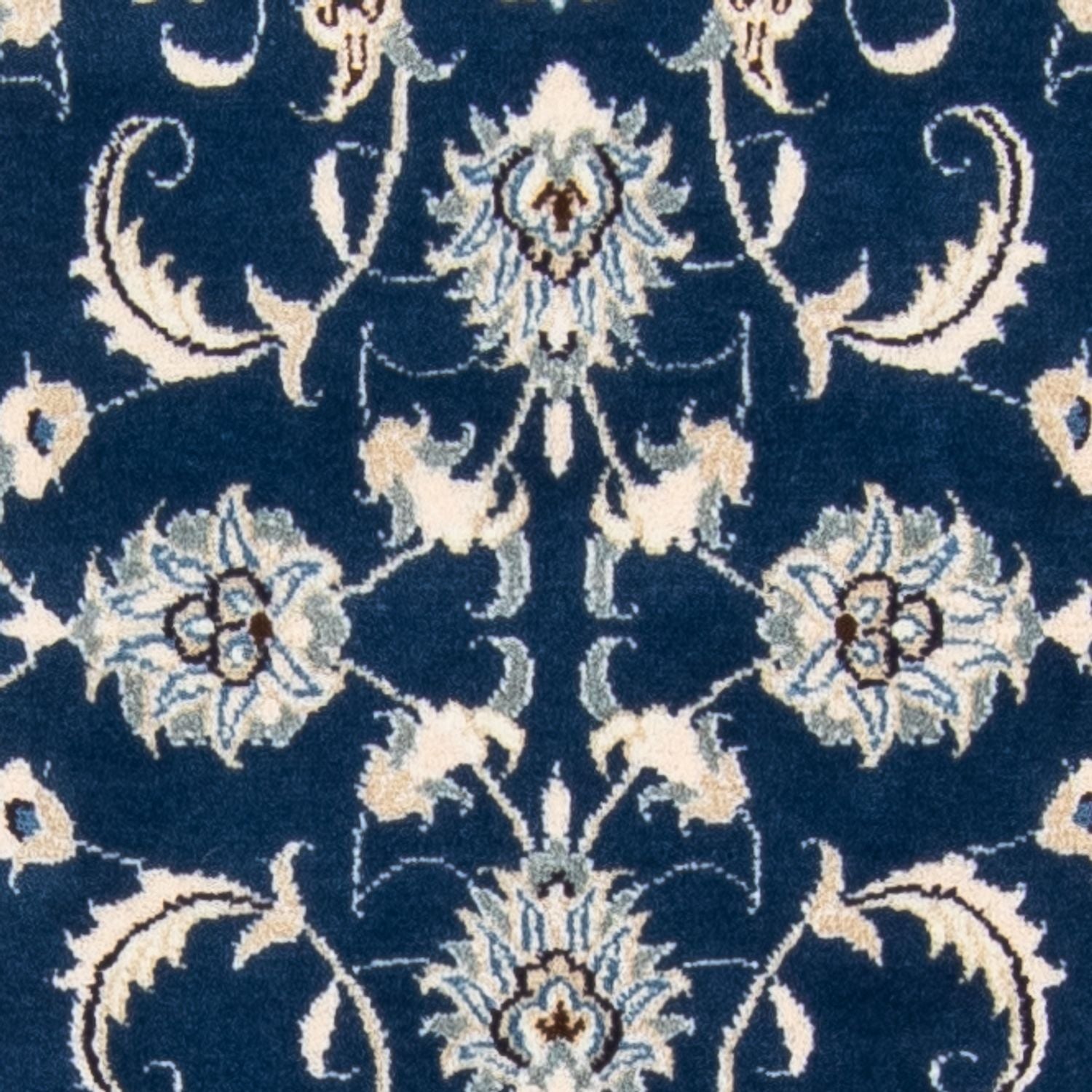 Alfombra de pasillo Alfombra persa - Nain - 254 x 79 cm - azul oscuro