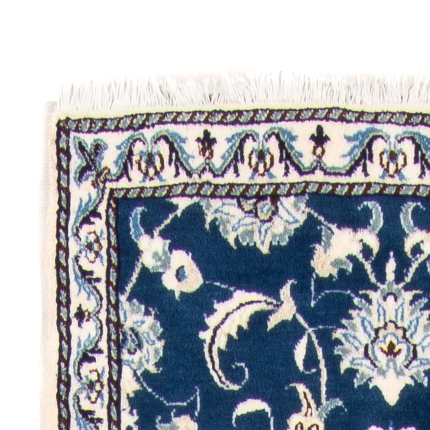 Alfombra de pasillo Alfombra persa - Nain - 254 x 79 cm - azul oscuro