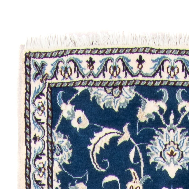 Alfombra de pasillo Alfombra persa - Nain - 254 x 79 cm - azul oscuro