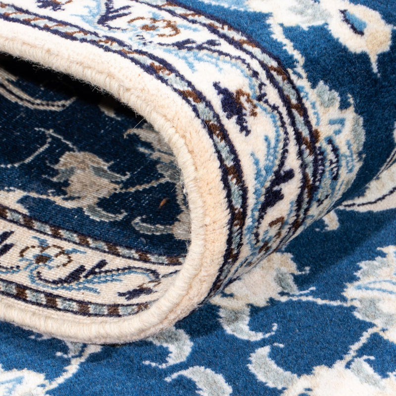 Alfombra de pasillo Alfombra persa - Nain - 254 x 79 cm - azul oscuro