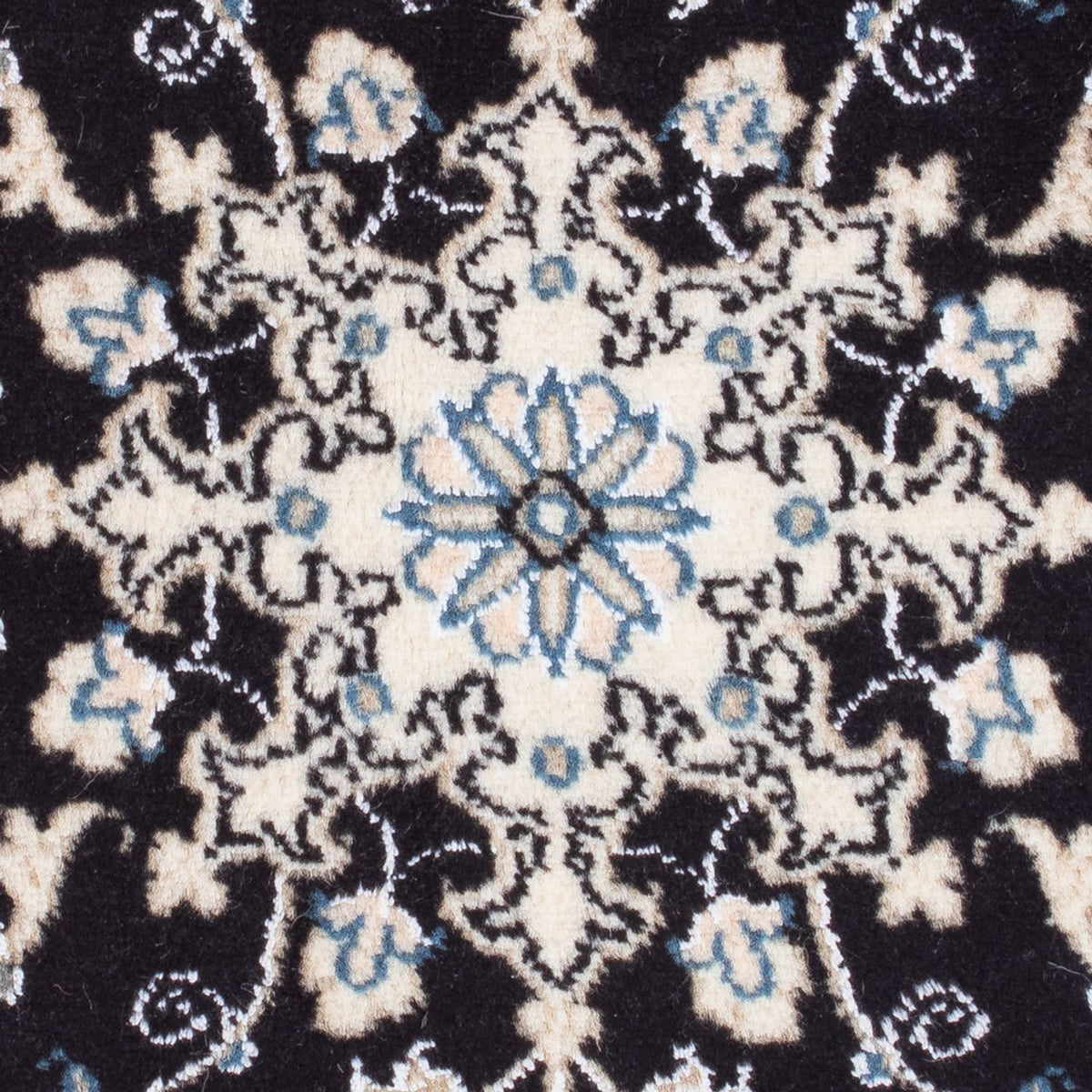 Alfombra persa - Nain - 90 x 60 cm - azul oscuro