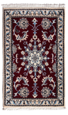 Alfombra persa - Nain - 90 x 60 cm - rojo
