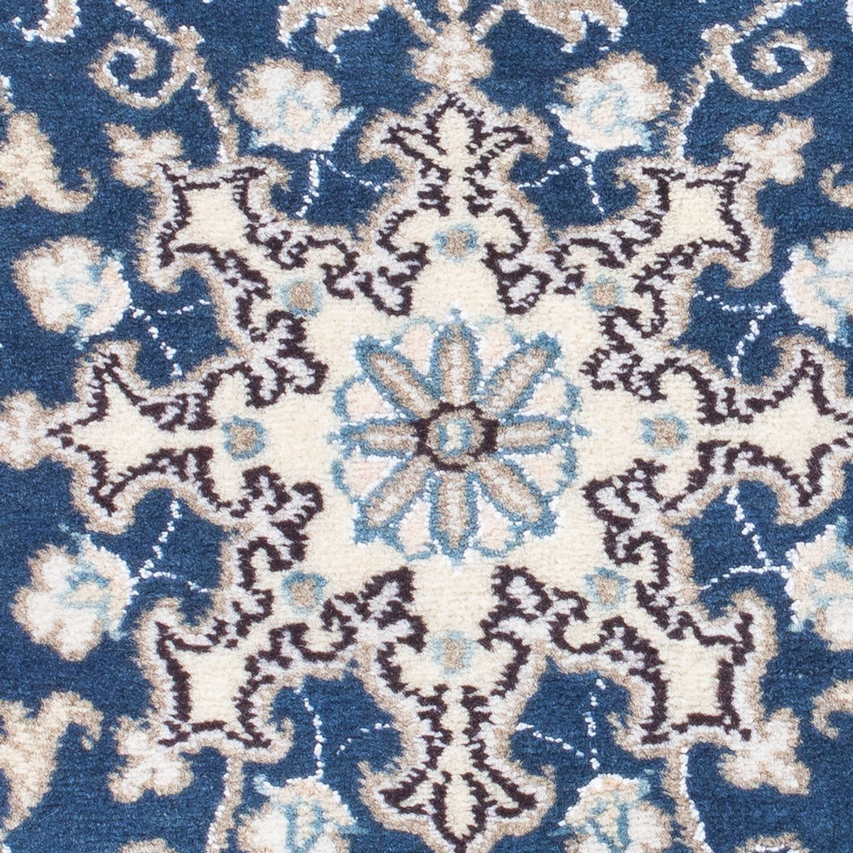 Alfombra persa - Nain - 90 x 60 cm - azul