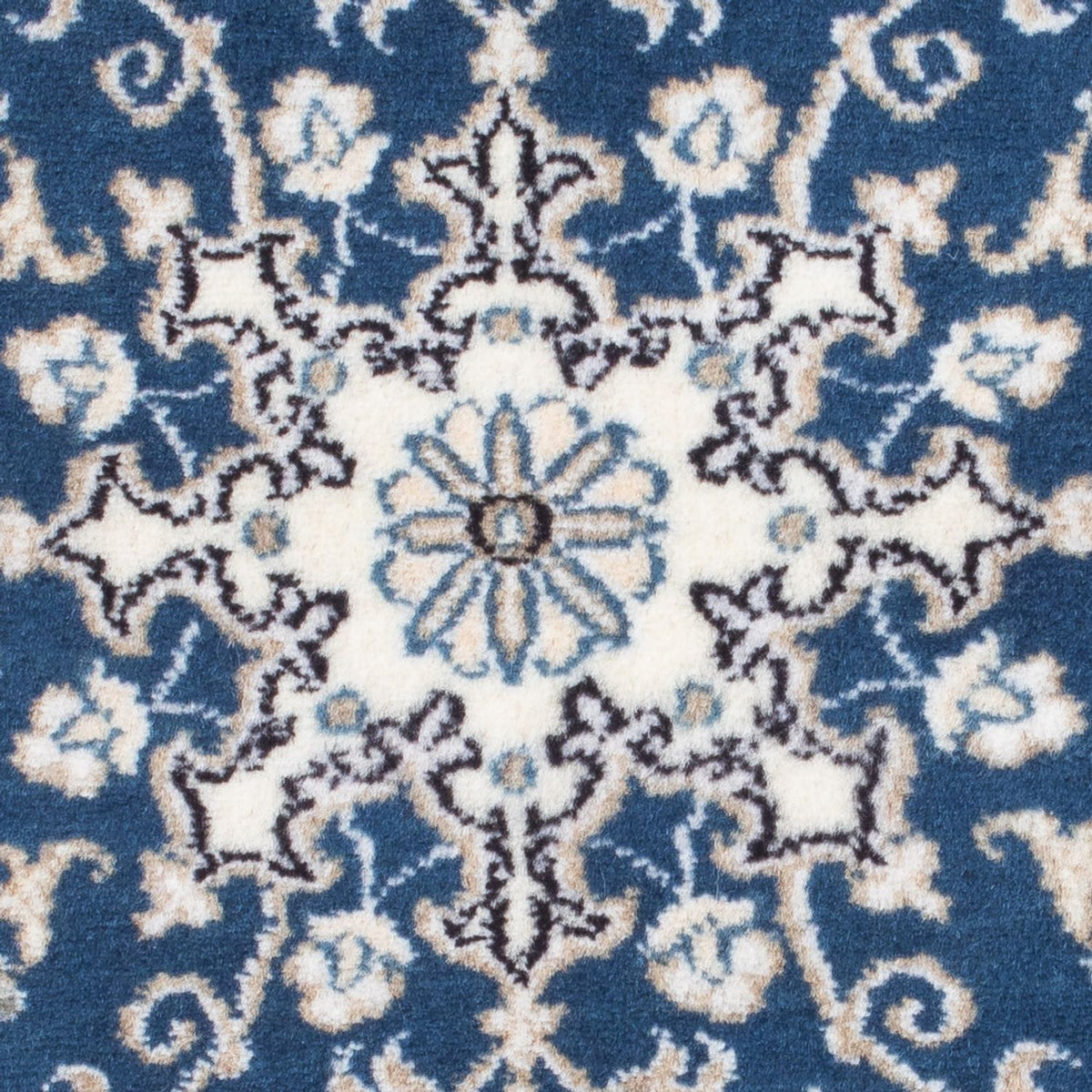 Alfombra persa - Nain - 90 x 60 cm - azul