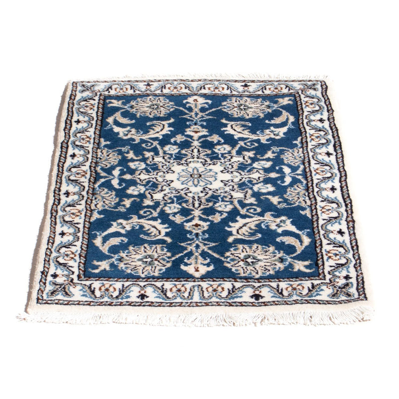 Alfombra persa - Nain - 90 x 60 cm - azul