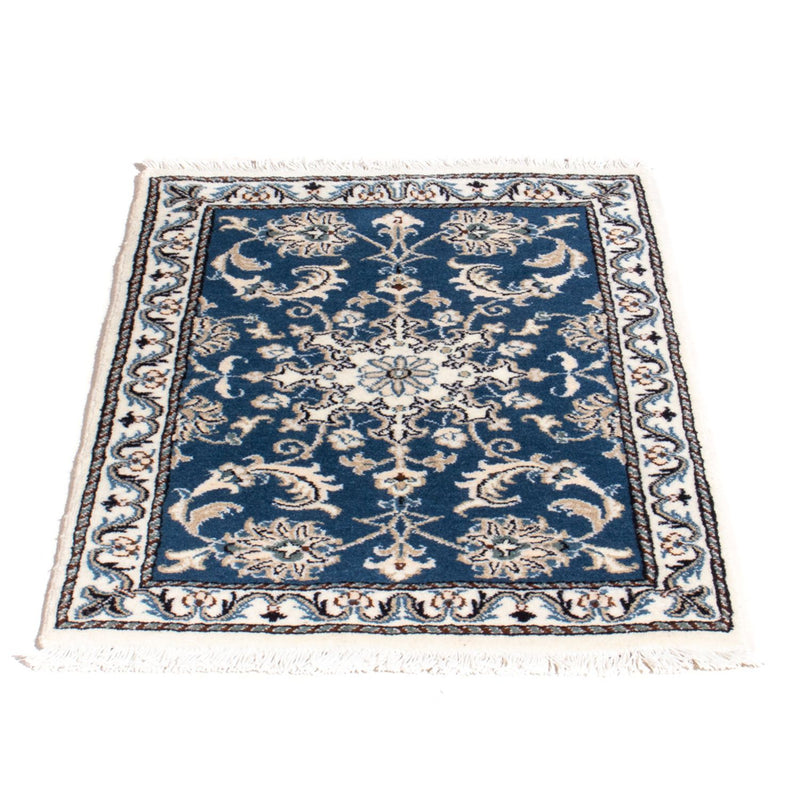 Alfombra persa - Nain - 90 x 60 cm - azul