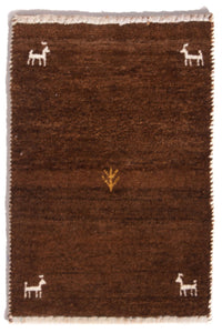 Alfombra Gabbeh - Persa - 60 x 40 cm - camello oscuro