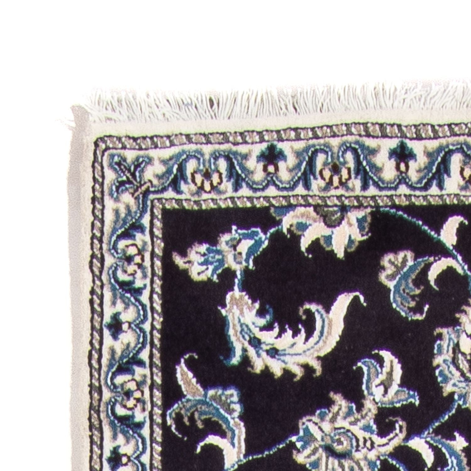 Alfombra de pasillo Alfombra persa - Nain - 291 x 78 cm - azul oscuro