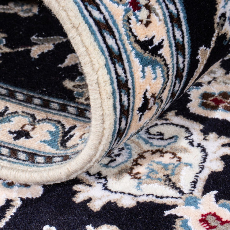 Alfombra de pasillo Alfombra persa - Nain - 297 x 79 cm - azul oscuro
