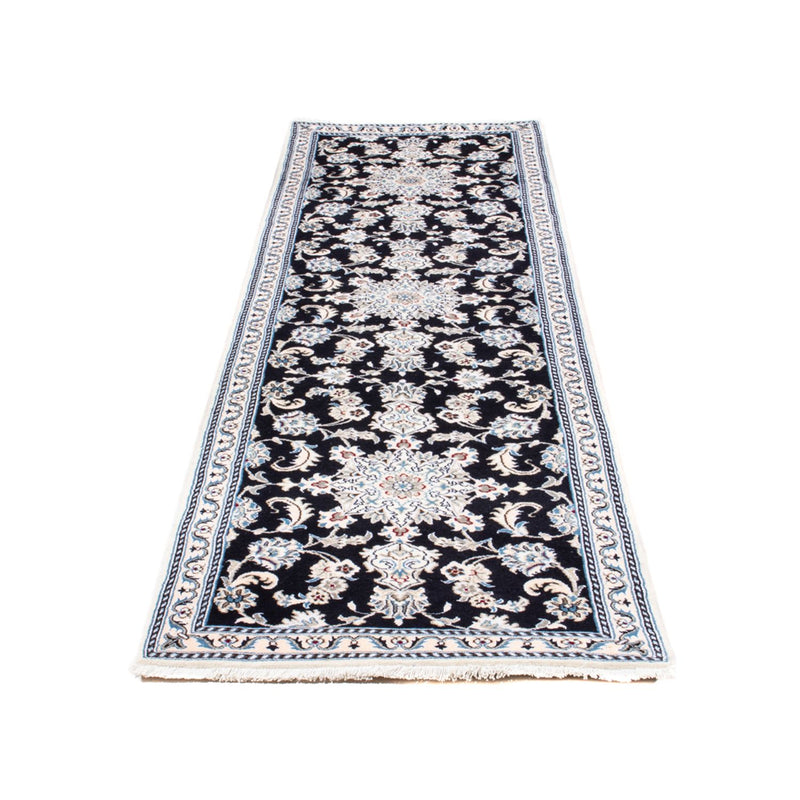 Alfombra de pasillo Alfombra persa - Nain - 297 x 79 cm - azul oscuro