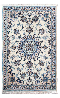 Alfombra persa - Nain - 139 x 88 cm - crema