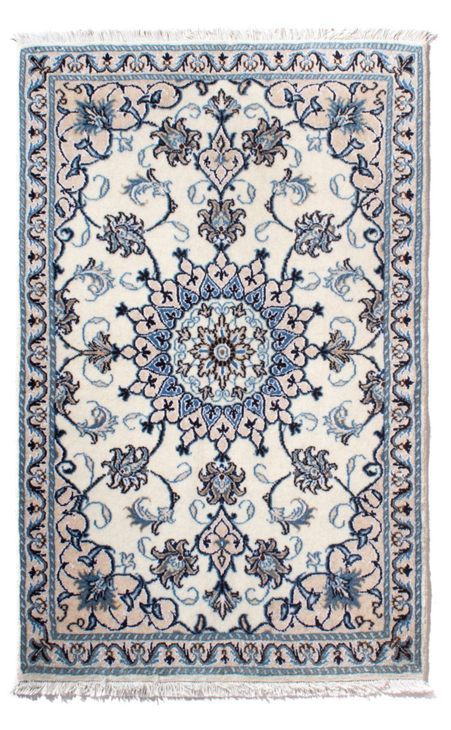 Alfombra persa - Nain - 139 x 88 cm - crema
