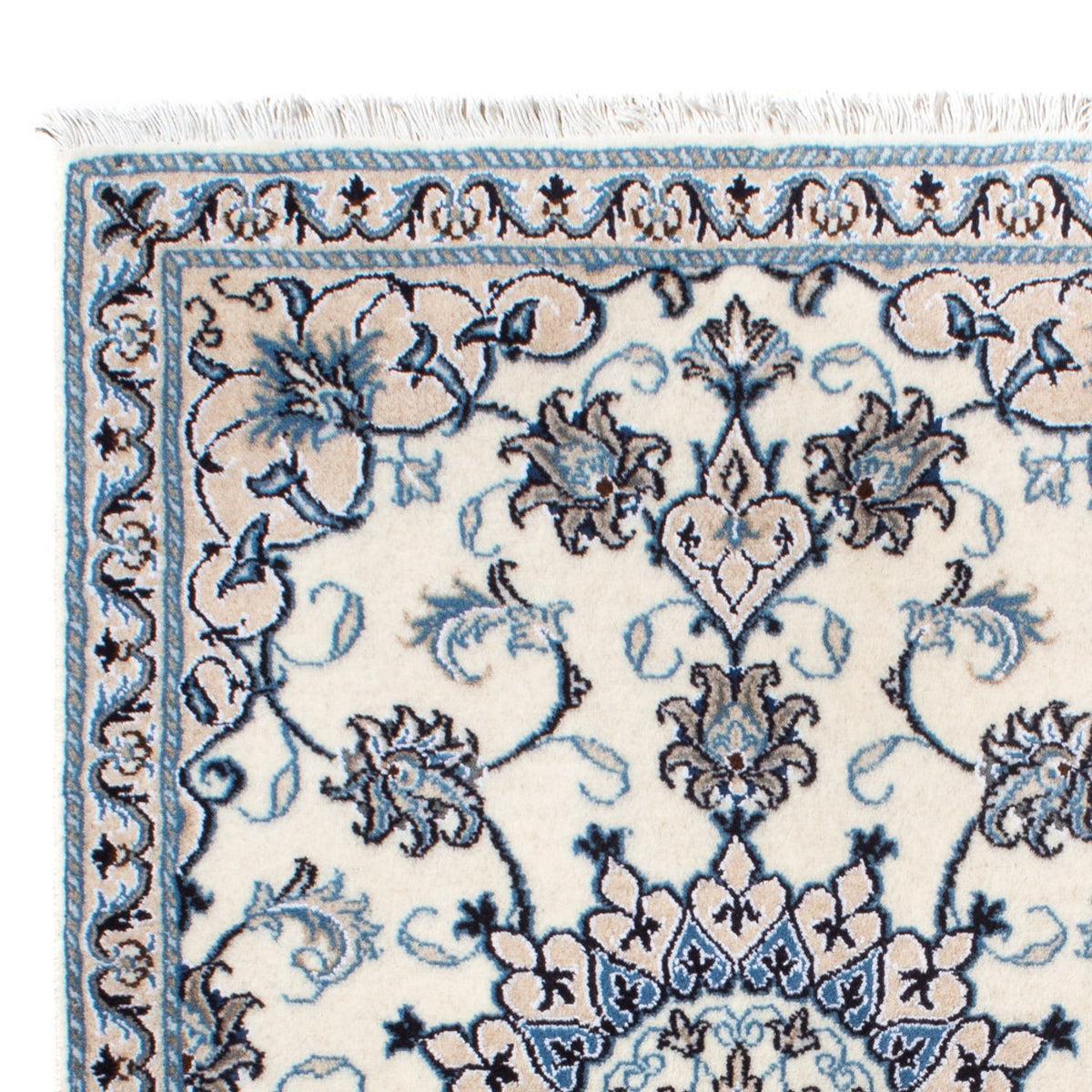 Alfombra persa - Nain - 139 x 88 cm - crema